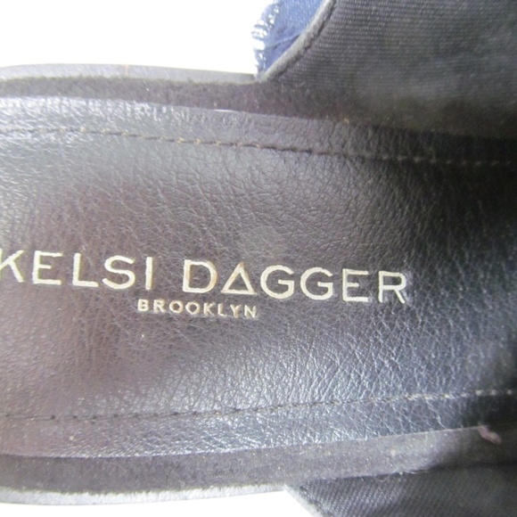 Kelsi Dagger Gray / Blue Leather Mules - Picture 9 of 11